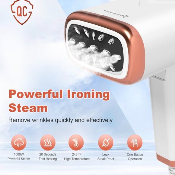 Foldable Handheld Steamer for Clothes w Storage Bag EUC - Picture 6 of 6